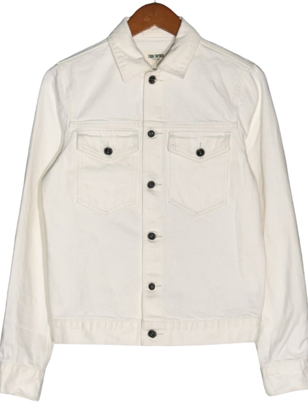 Todd Snyder Japanese Selvedge Denim Trucker Jacket in White